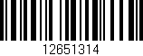 Código de barras (EAN, GTIN, SKU, ISBN): '12651314'
