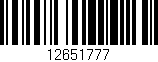 Código de barras (EAN, GTIN, SKU, ISBN): '12651777'