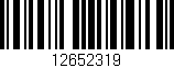 Código de barras (EAN, GTIN, SKU, ISBN): '12652319'