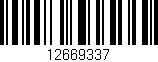 Código de barras (EAN, GTIN, SKU, ISBN): '12669337'