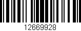Código de barras (EAN, GTIN, SKU, ISBN): '12669928'
