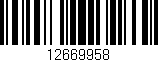 Código de barras (EAN, GTIN, SKU, ISBN): '12669958'