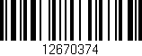 Código de barras (EAN, GTIN, SKU, ISBN): '12670374'