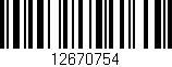 Código de barras (EAN, GTIN, SKU, ISBN): '12670754'