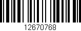 Código de barras (EAN, GTIN, SKU, ISBN): '12670768'
