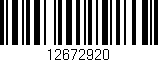 Código de barras (EAN, GTIN, SKU, ISBN): '12672920'