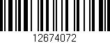 Código de barras (EAN, GTIN, SKU, ISBN): '12674072'
