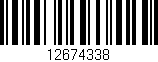 Código de barras (EAN, GTIN, SKU, ISBN): '12674338'