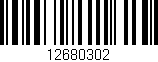 Código de barras (EAN, GTIN, SKU, ISBN): '12680302'