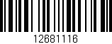 Código de barras (EAN, GTIN, SKU, ISBN): '12681116'