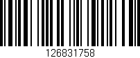 Código de barras (EAN, GTIN, SKU, ISBN): '126831758'