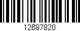Código de barras (EAN, GTIN, SKU, ISBN): '12687820'