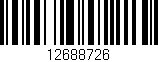 Código de barras (EAN, GTIN, SKU, ISBN): '12688726'
