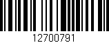 Código de barras (EAN, GTIN, SKU, ISBN): '12700791'