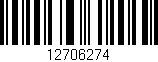 Código de barras (EAN, GTIN, SKU, ISBN): '12706274'