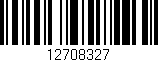 Código de barras (EAN, GTIN, SKU, ISBN): '12708327'