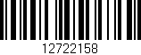 Código de barras (EAN, GTIN, SKU, ISBN): '12722158'