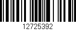 Código de barras (EAN, GTIN, SKU, ISBN): '12725392'