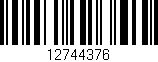 Código de barras (EAN, GTIN, SKU, ISBN): '12744376'