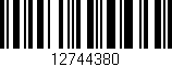 Código de barras (EAN, GTIN, SKU, ISBN): '12744380'