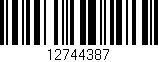 Código de barras (EAN, GTIN, SKU, ISBN): '12744387'