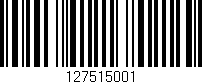 Código de barras (EAN, GTIN, SKU, ISBN): '127515001'