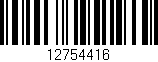 Código de barras (EAN, GTIN, SKU, ISBN): '12754416'