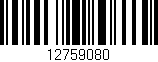 Código de barras (EAN, GTIN, SKU, ISBN): '12759080'