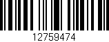 Código de barras (EAN, GTIN, SKU, ISBN): '12759474'