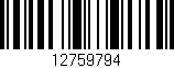 Código de barras (EAN, GTIN, SKU, ISBN): '12759794'