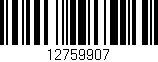 Código de barras (EAN, GTIN, SKU, ISBN): '12759907'