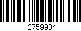 Código de barras (EAN, GTIN, SKU, ISBN): '12759984'