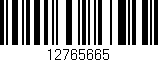 Código de barras (EAN, GTIN, SKU, ISBN): '12765665'
