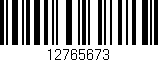 Código de barras (EAN, GTIN, SKU, ISBN): '12765673'