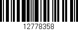 Código de barras (EAN, GTIN, SKU, ISBN): '12778358'