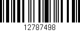 Código de barras (EAN, GTIN, SKU, ISBN): '12787498'