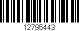 Código de barras (EAN, GTIN, SKU, ISBN): '12795443'