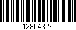Código de barras (EAN, GTIN, SKU, ISBN): '12804326'