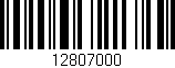 Código de barras (EAN, GTIN, SKU, ISBN): '12807000'