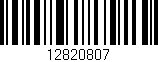Código de barras (EAN, GTIN, SKU, ISBN): '12820807'