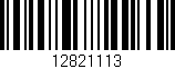 Código de barras (EAN, GTIN, SKU, ISBN): '12821113'