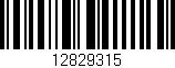 Código de barras (EAN, GTIN, SKU, ISBN): '12829315'