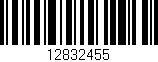 Código de barras (EAN, GTIN, SKU, ISBN): '12832455'