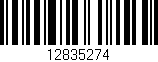 Código de barras (EAN, GTIN, SKU, ISBN): '12835274'