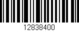 Código de barras (EAN, GTIN, SKU, ISBN): '12838400'