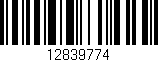 Código de barras (EAN, GTIN, SKU, ISBN): '12839774'
