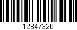 Código de barras (EAN, GTIN, SKU, ISBN): '12847326'