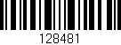 Código de barras (EAN, GTIN, SKU, ISBN): '128481'