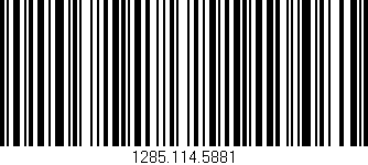 Código de barras (EAN, GTIN, SKU, ISBN): '1285.114.5881'