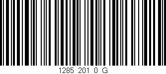 Código de barras (EAN, GTIN, SKU, ISBN): '1285_201_0_G'